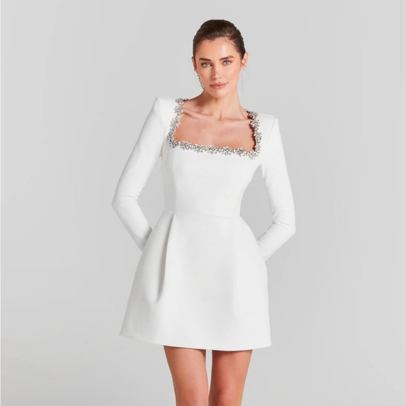 NADINE MERABI Kimberly White Embellished Dress - Picture 2 of 3